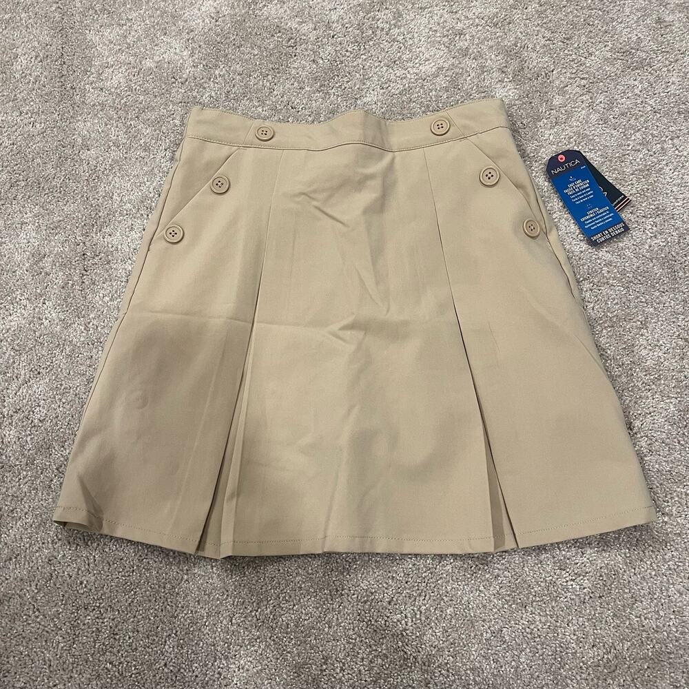 NWT Nautica School‎ Uniform Skirt with Shorts Khaki Performance Size 14 Regular